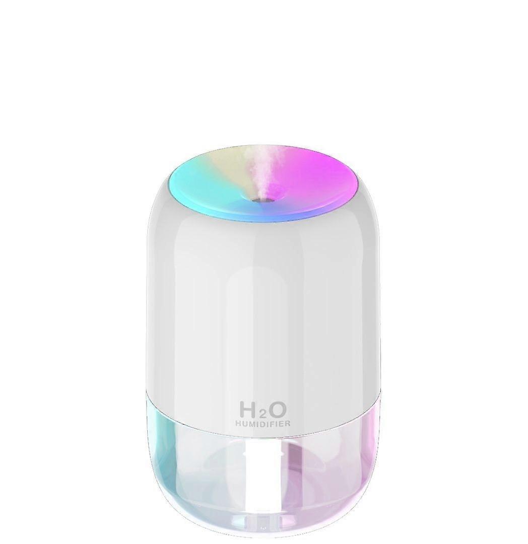 USB Powered Mini Humidifier for Bedroom, Portable 200ml Small Cool Mist Auto-Off Tabletop Humidifier with Colored Lights and 2 Spray Modes()