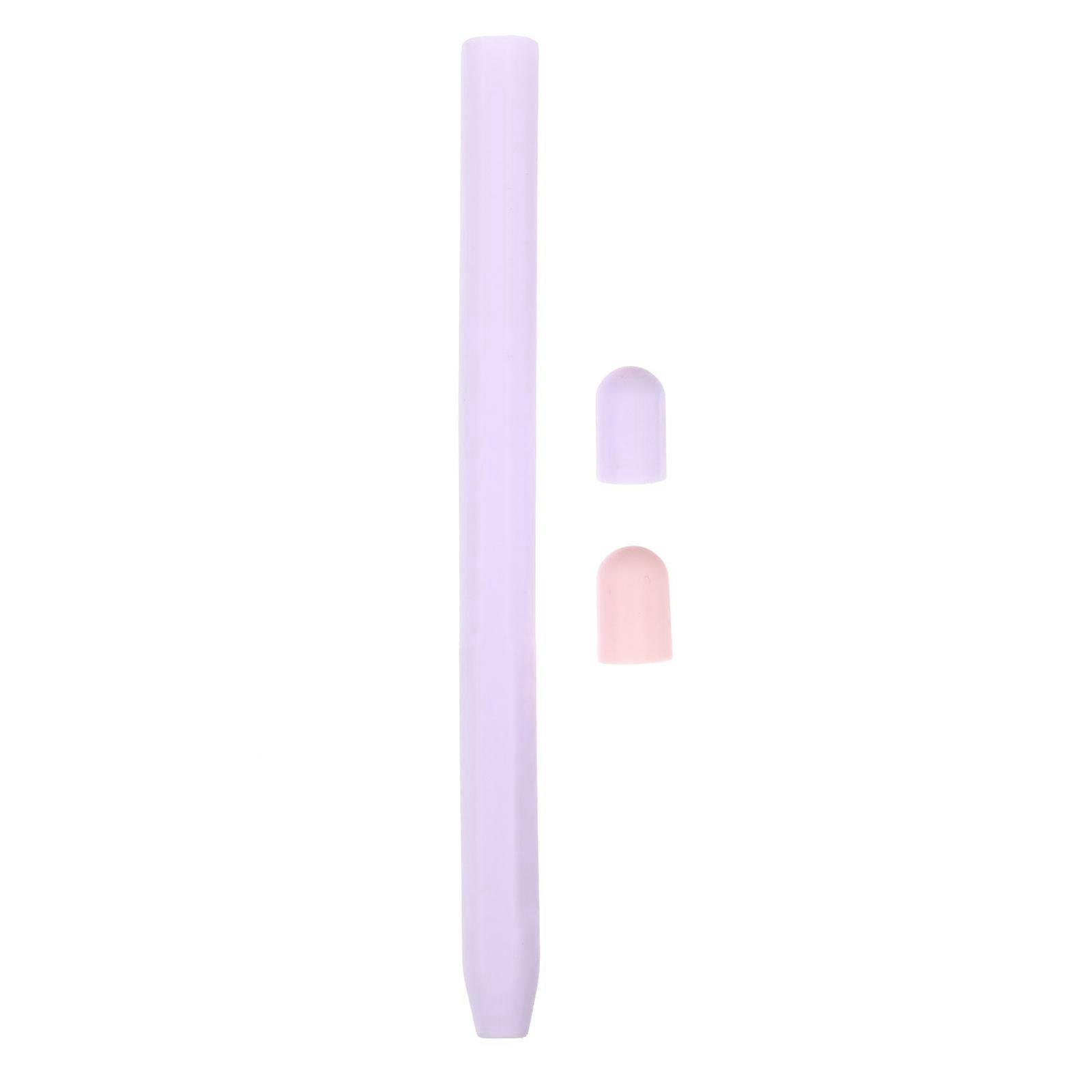 Purple Silicone Stylus Pen Case with Anti Slip Design for Protection Fits Pencil 2