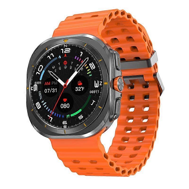 Smartwatch with Bluetooth Calling, Local Music and Video Download, 32GB Storage, and TWS Earbuds Support(Orange)