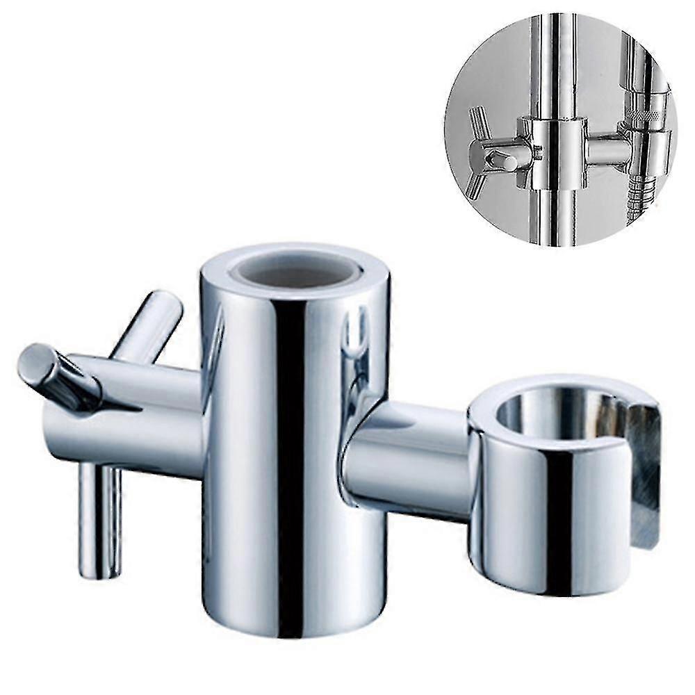 Handheld Shower Holder Replacement Slide Bar Height and Angle Adjustable. Shower Head Holder Made of Solid Material (1pcs, Silver)