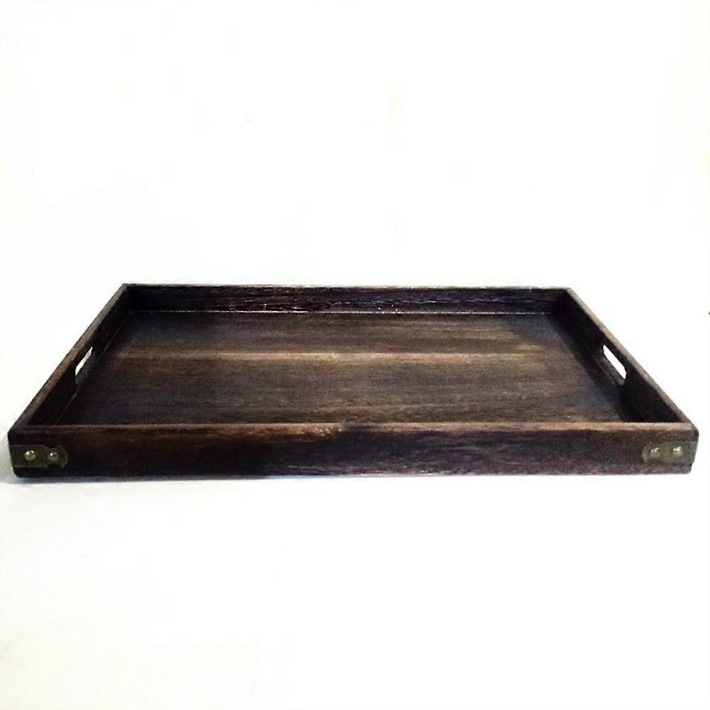 1 Piece Retro Wooden Pallet Rectangular Dinner Tea Serving Tray Home Kitchen Tool|Storage Trays