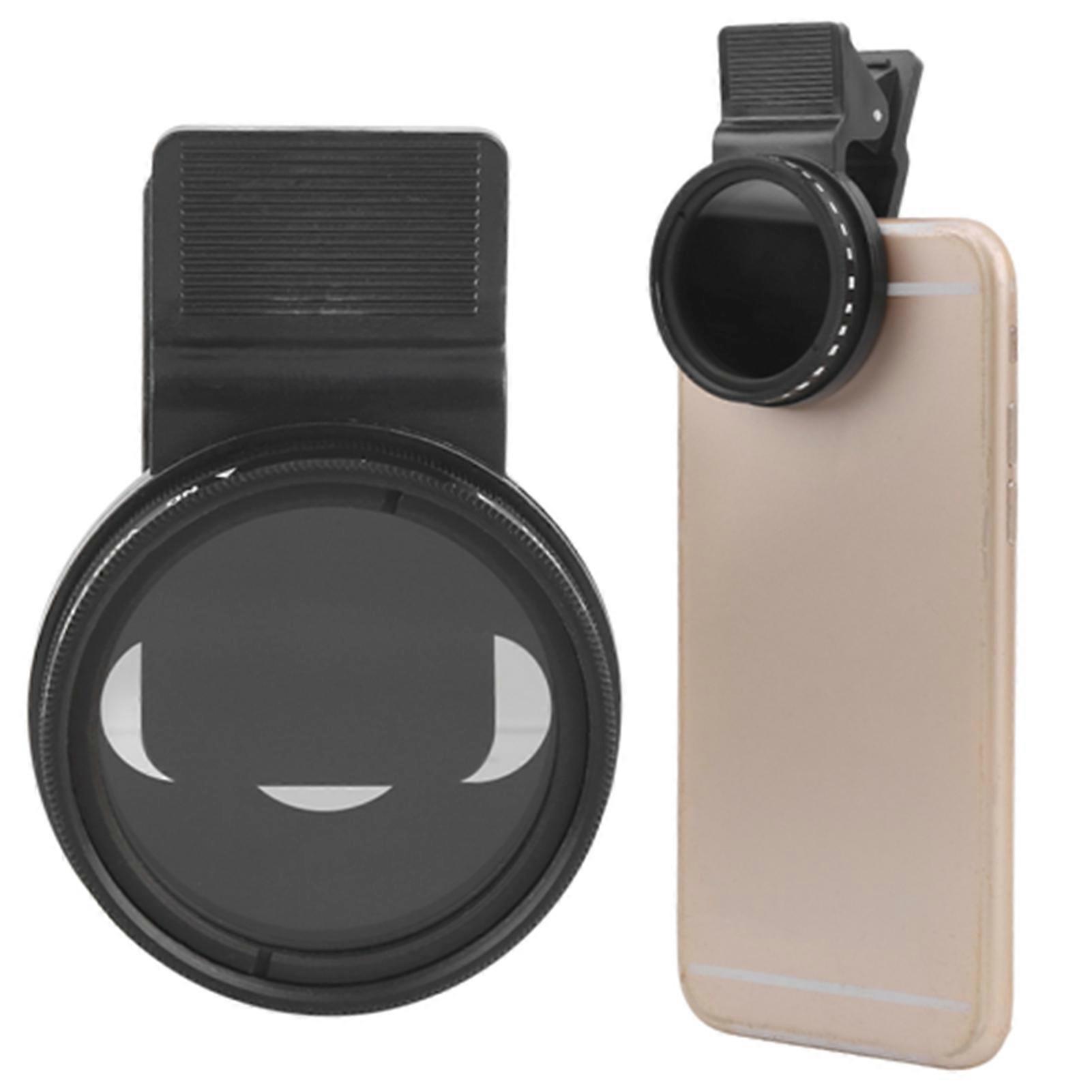 Veledge 37mm Adjustable ND Lens Filter ND2‑400 Neutral Density for Different Brand Phones