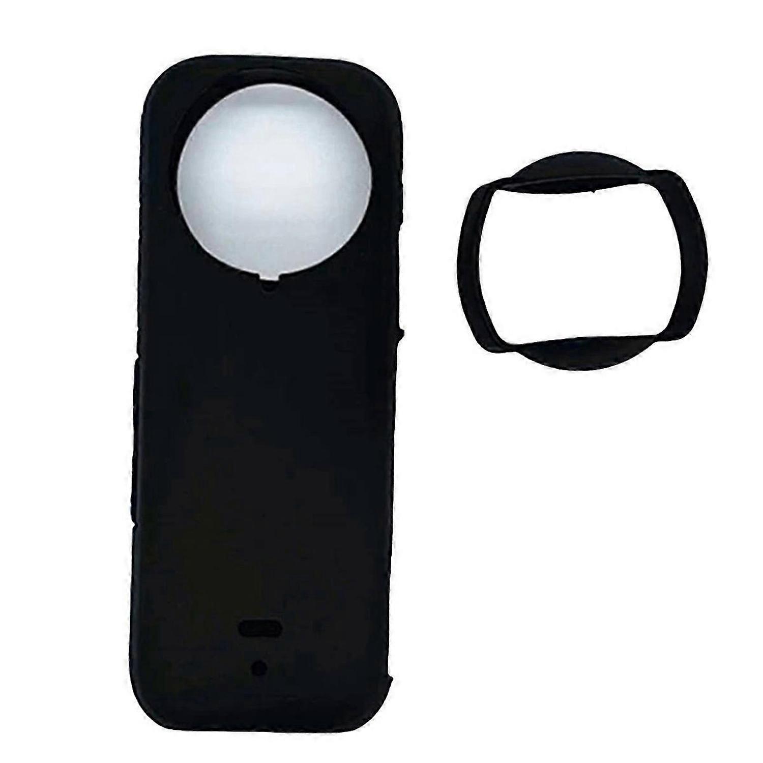 For Insta360 X4 Silicone Protective Case, Panoramic Camera Black