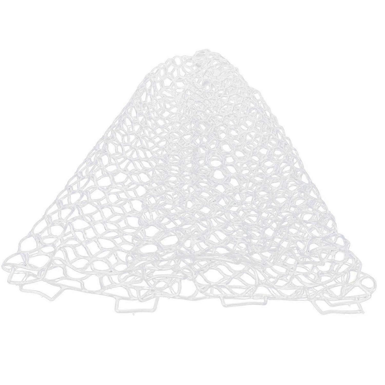 Replacement Collapsible Fishing Net Wear-Resistant Rubber Mesh Fish Catch Multifunctional Dip Net White 55cm