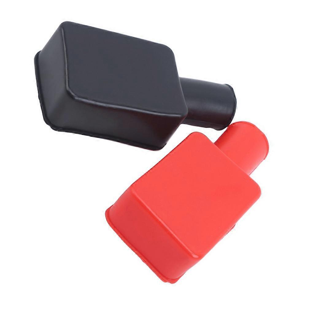 1 Pair ABS Car Battery Electrode Cap Replacement Protective Solid Color Modified Automotive Vehicle Protector Guard