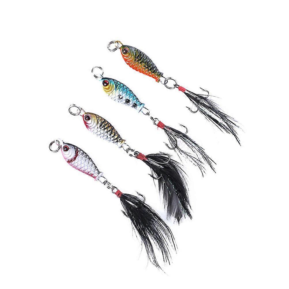 Lifelike Mini Fishing Baits for Fishing 4Pcs Set Assorted Colors