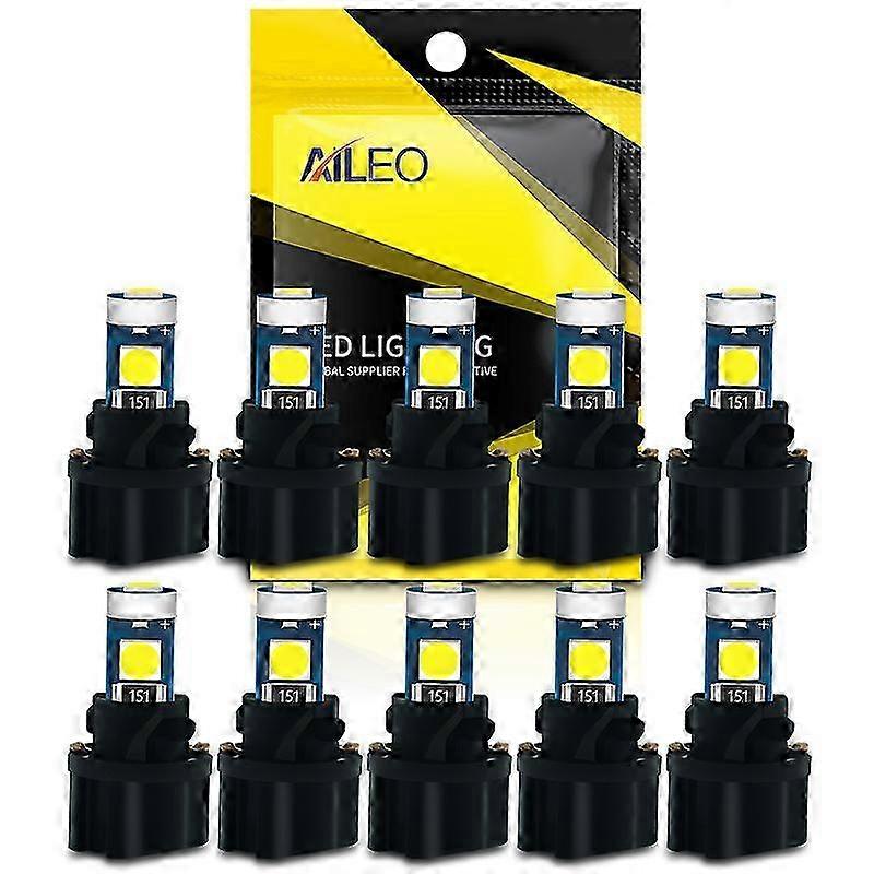 AILEO 10 PCS LED Bulb T5 W3W W1.2W PC74 PC37 PC118 Super Bright Dashboard Warming Indicator Wedge car light Auto Instrument Lamp