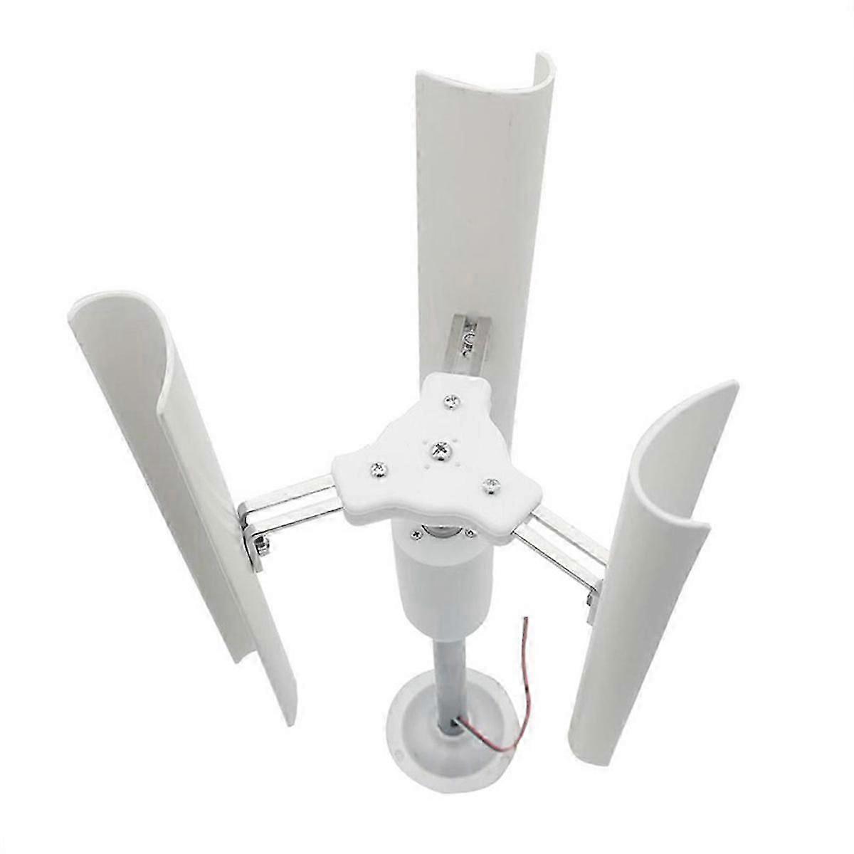 Vertical Three-Blade Wind Generator Model Three-Phase Permanent Magnet Brushless Generator Low-Speed Windmill Tools DIY