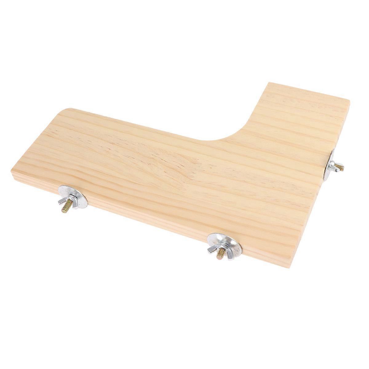 Hamster Wood Platform L Shaped For Small Pets Play Yellow 1Pack