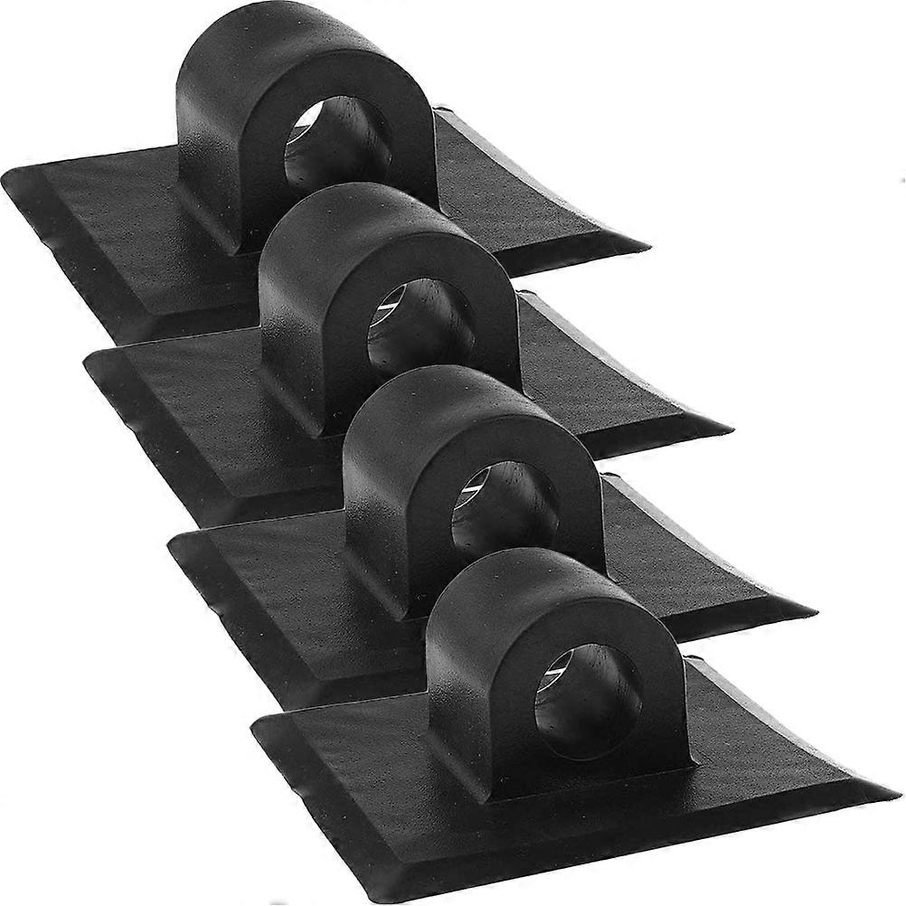Motor Mount Clip for Canoes Outdoor Boating Black Pvc Marine Environment Resistance 4Set