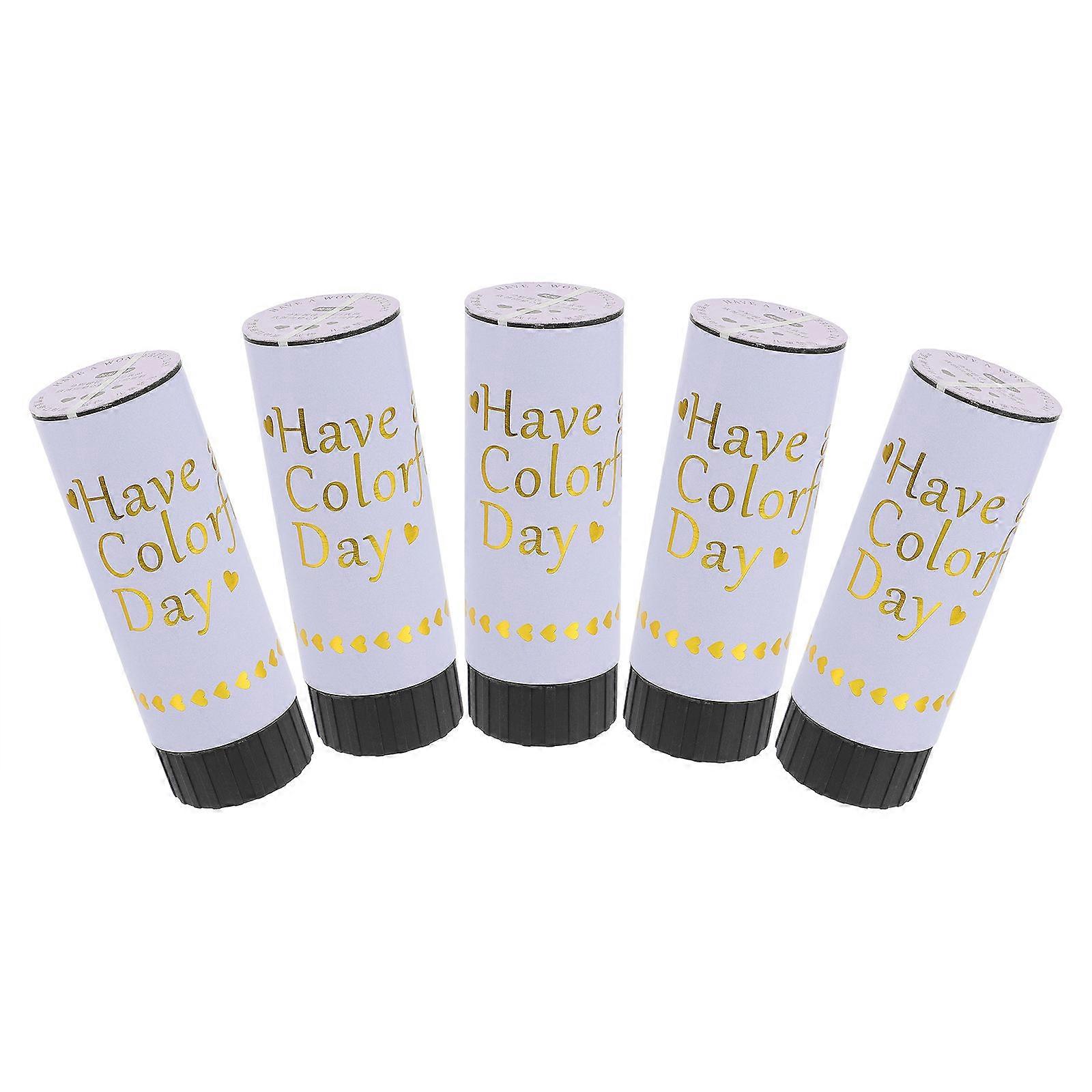 Decorative Confetti Tubes Handheld for Decoration 5Pcs Violet