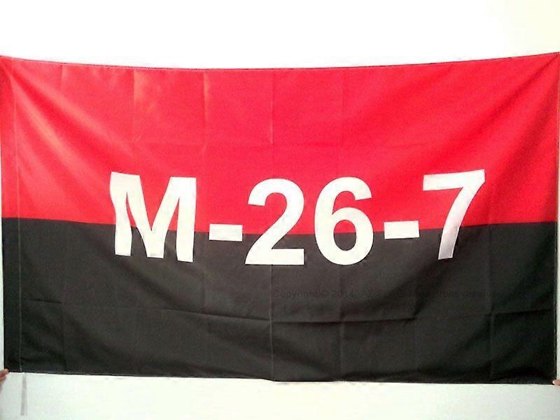 26 JUILLET MOUVEMENT À CUBA DRAPEAU pour un mât FIDEL CASTRO CUBAIN REVOL Modèle T 705