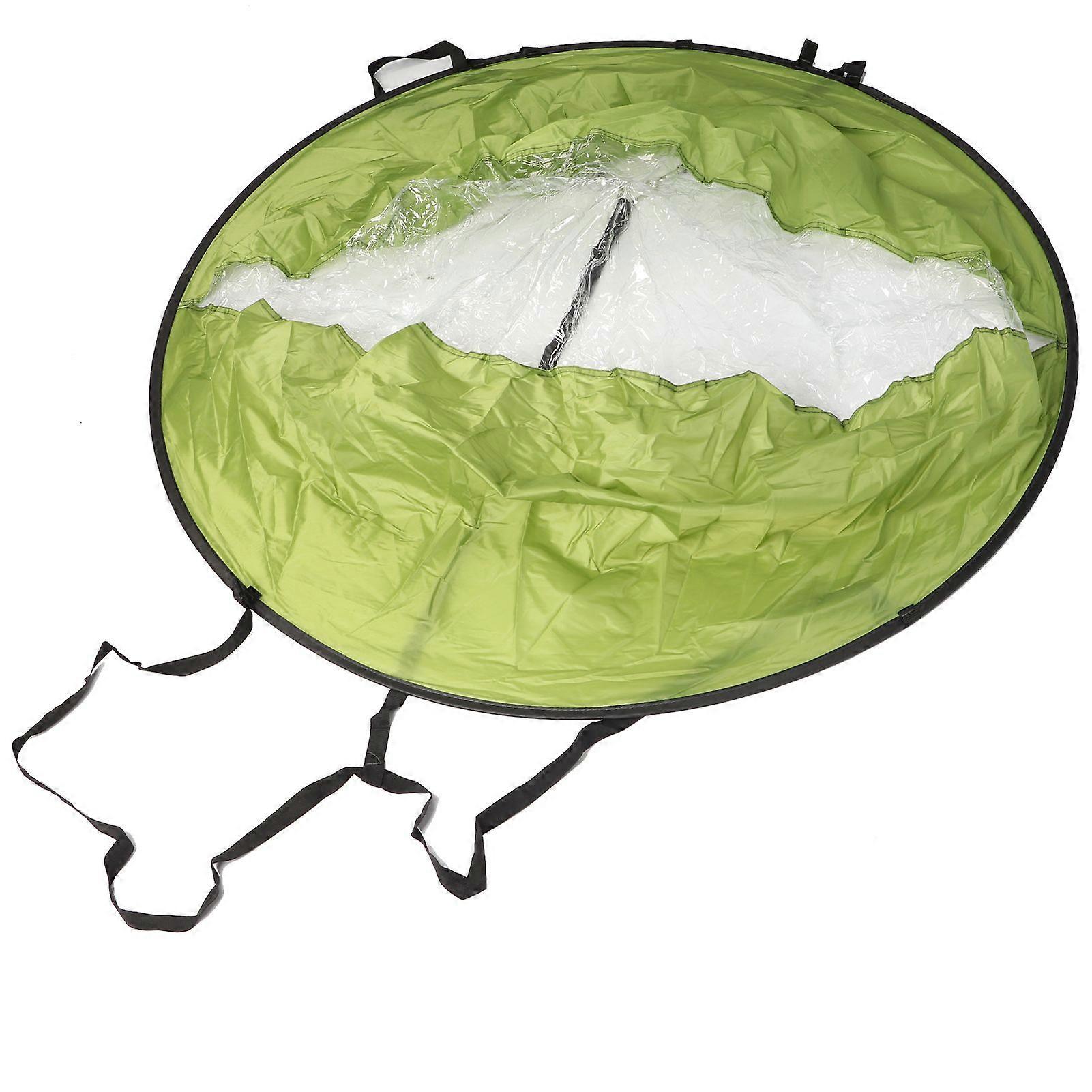 108cm Foldable Clear Window Kayak Sail With Storage Bag (green)