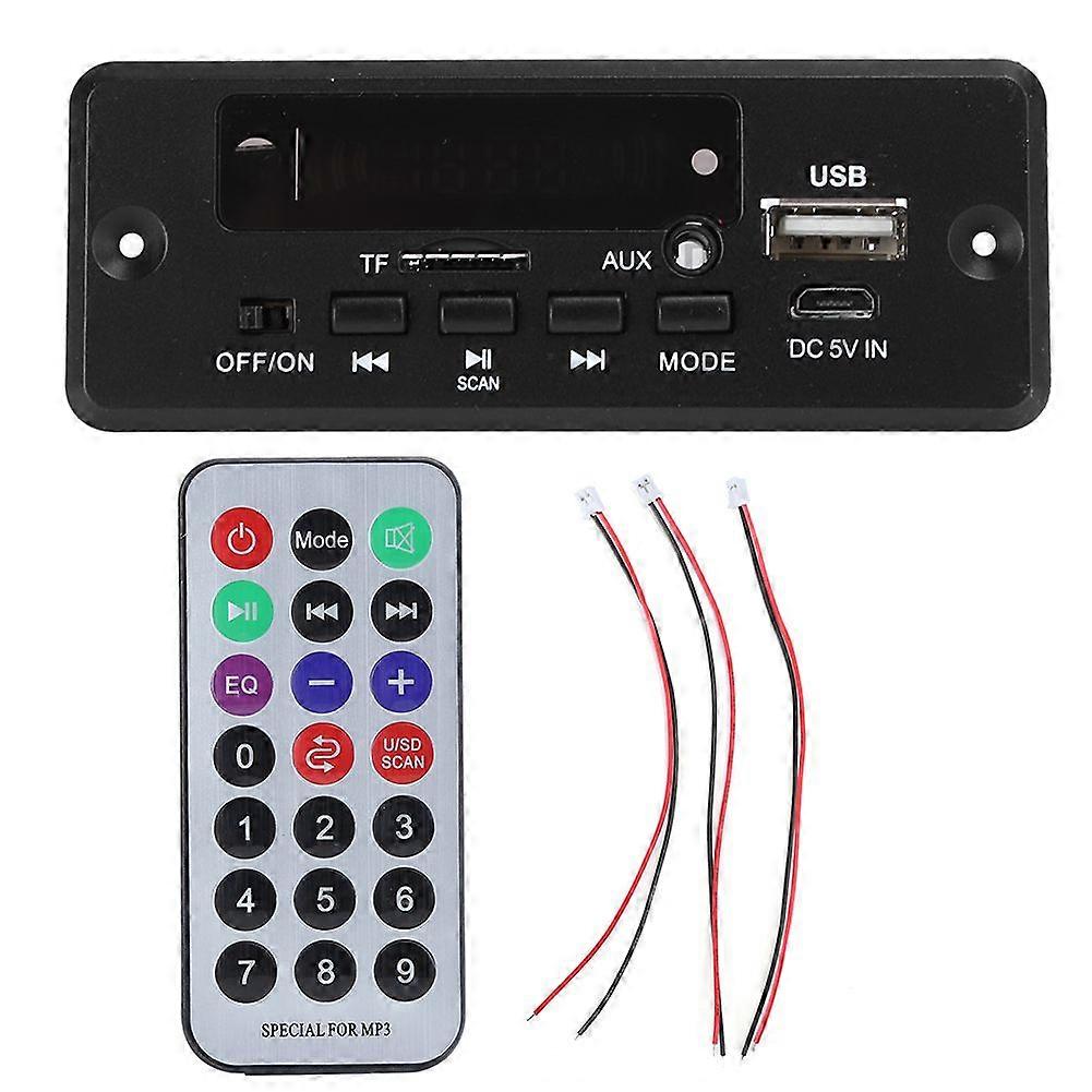 Bluetooth MP3 Decoder Board Digital Display Amplifier Module 2 x 3W Player Black Supplies