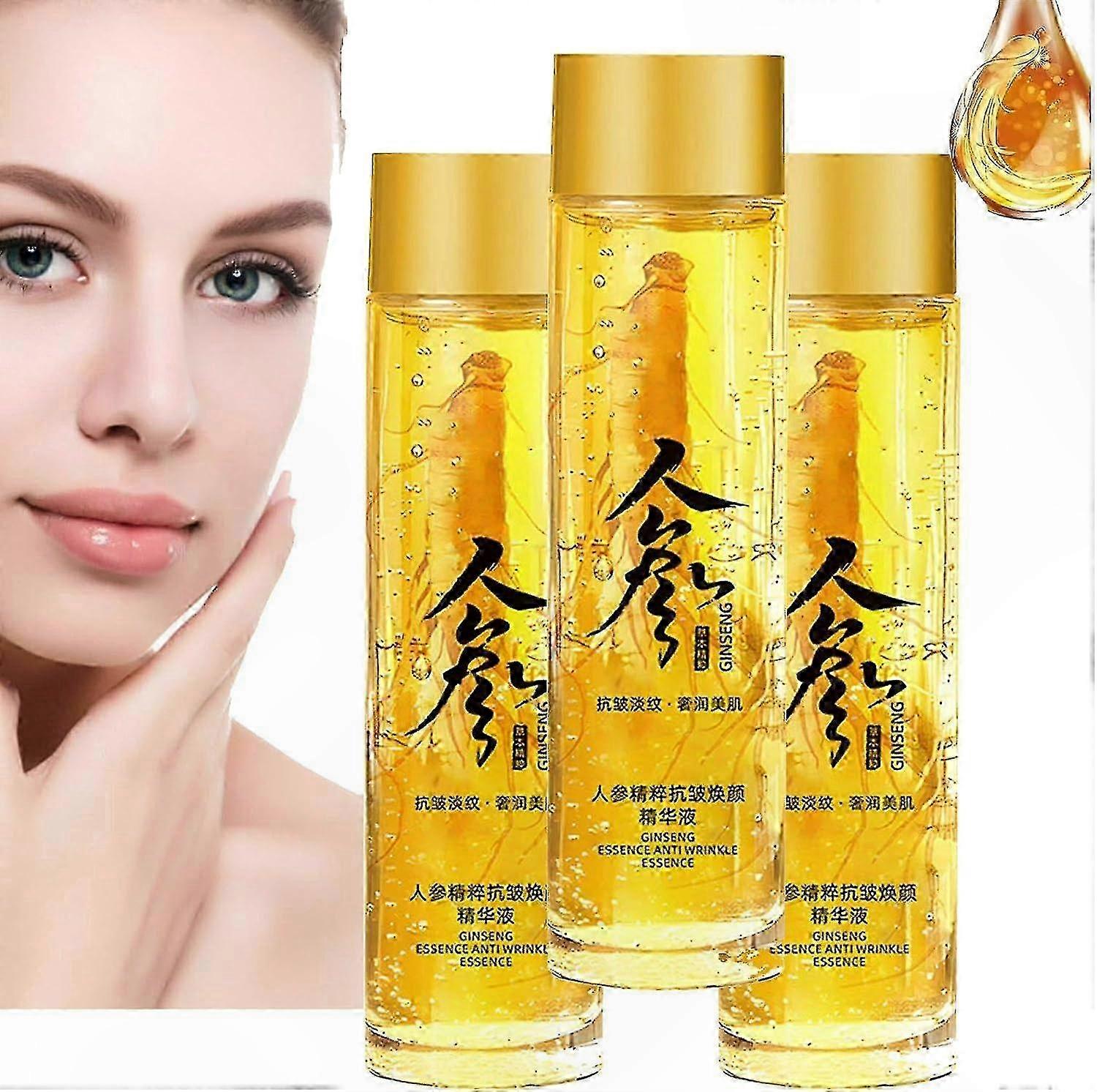 Anti-Aging Ginseng Toner with Polypeptide Complex, 1-3 Pieces of Wrinkle-Reducing Essence Water for Daily Skincare Regimen