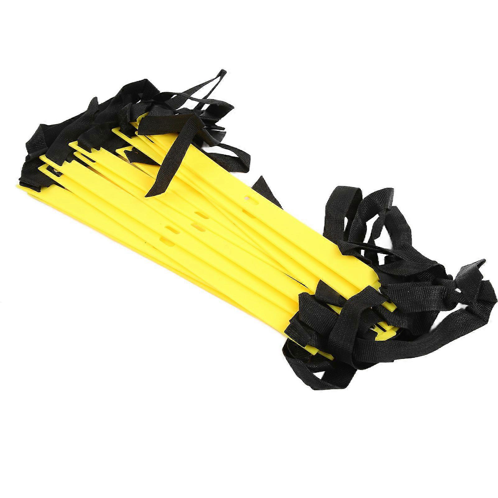 Fixed Agility Ladder Football Speed Rope Ladder for Football Exercise Sports Training 6M 12RungYellow