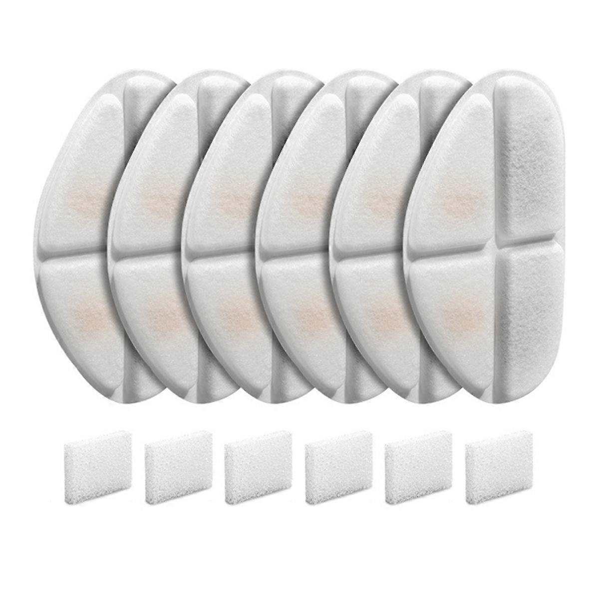 Filters and Pump Sponges for 7L/1.8Gal Dog Water Bowl Dispenser Cat Water Fountain Filter Replacement 6+6