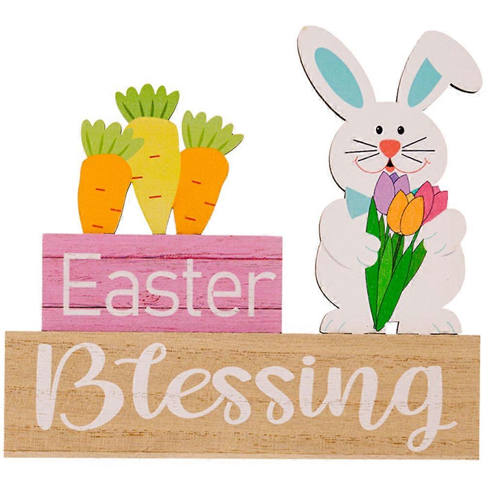 Easter Wooden Sign Table Decoration for Easter Party Table Display