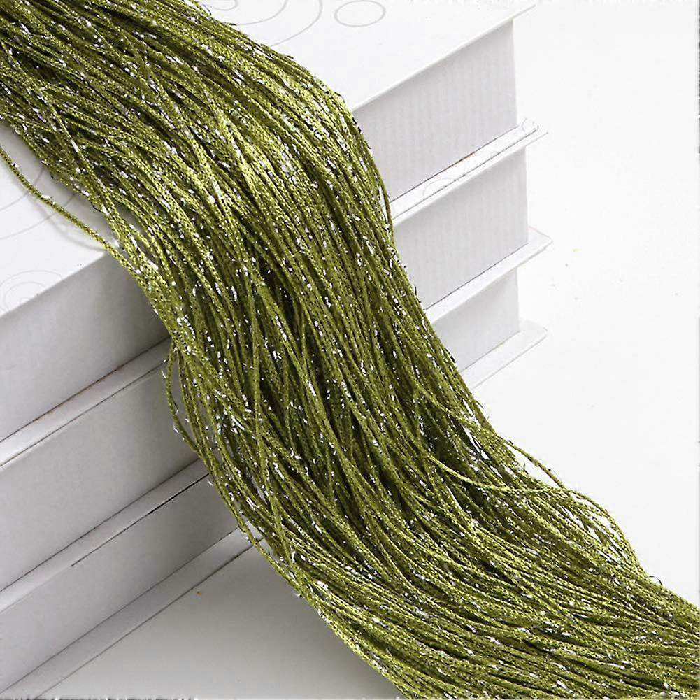Glitter String Curtains, Green Tassel Fringe Panels Room Divider and Fly Screen, 100x200cm (39x79in) for Home Décor