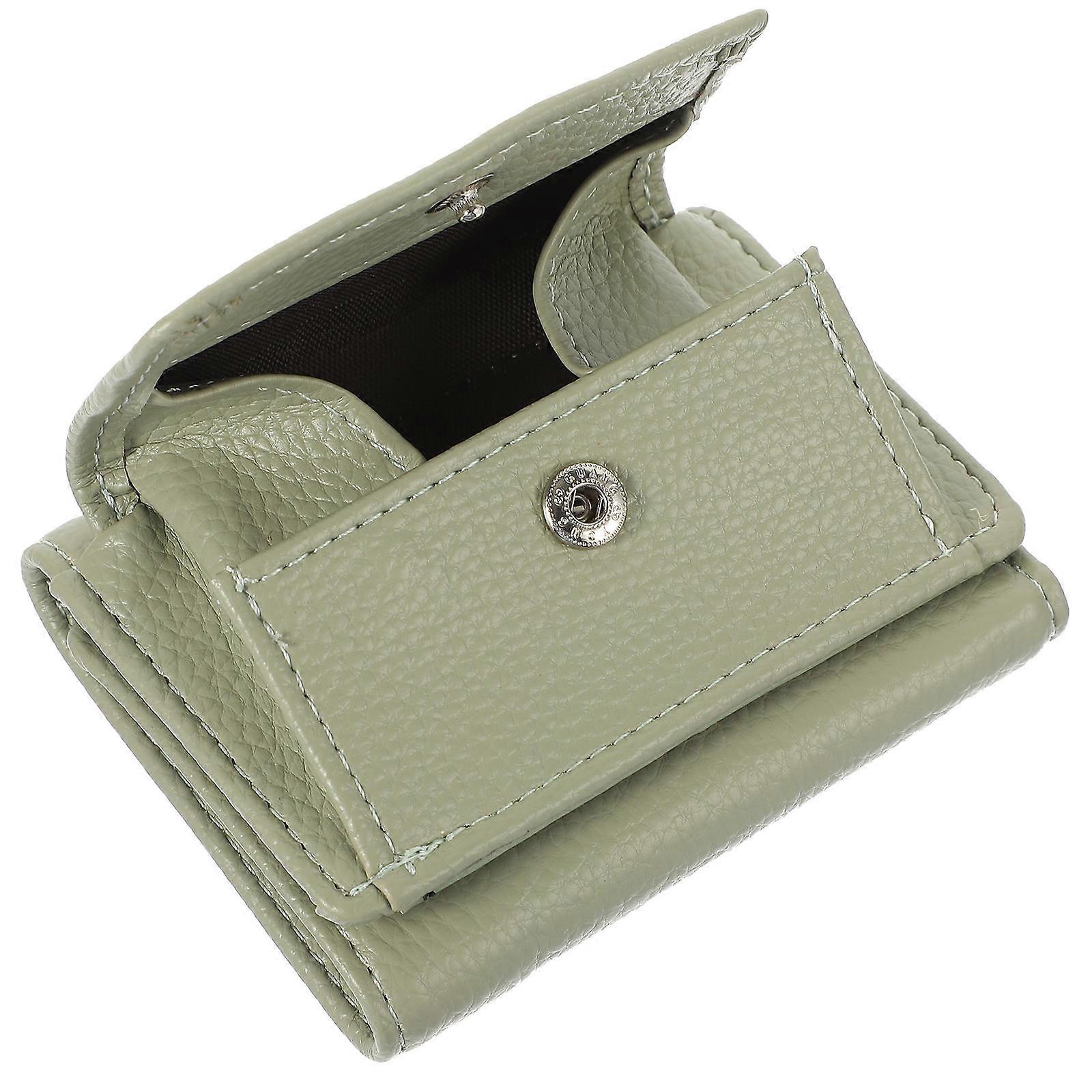 Card Holder Wallet Clutch for Storage 3Pcs Green PU