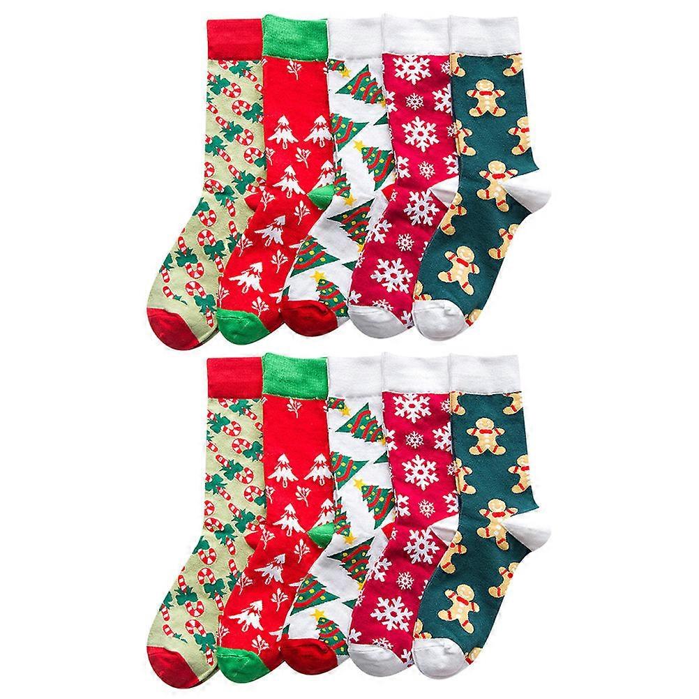 Christmas Socks Cotton Gingerbread Man Print with 15Pairs