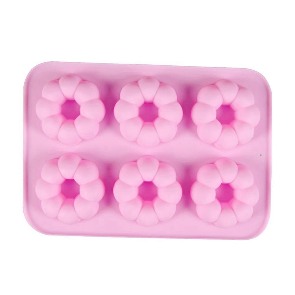 6-Cavity Donut Molds Silicone Pumpkin Pan for Baking 2Pcs Set