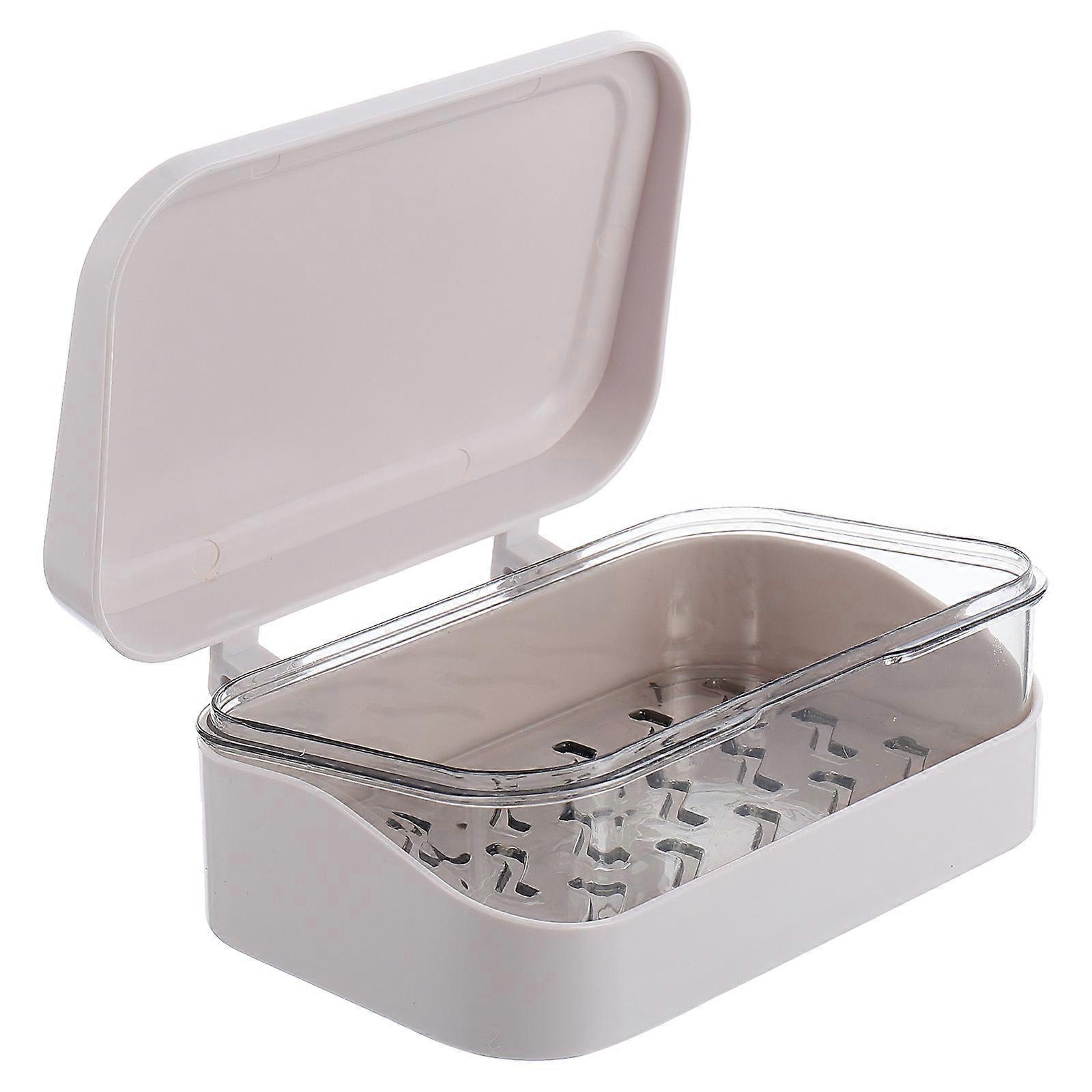 Soap Storage Case Bathroom Soap Draining Dish for Organized Storage 2Pcs