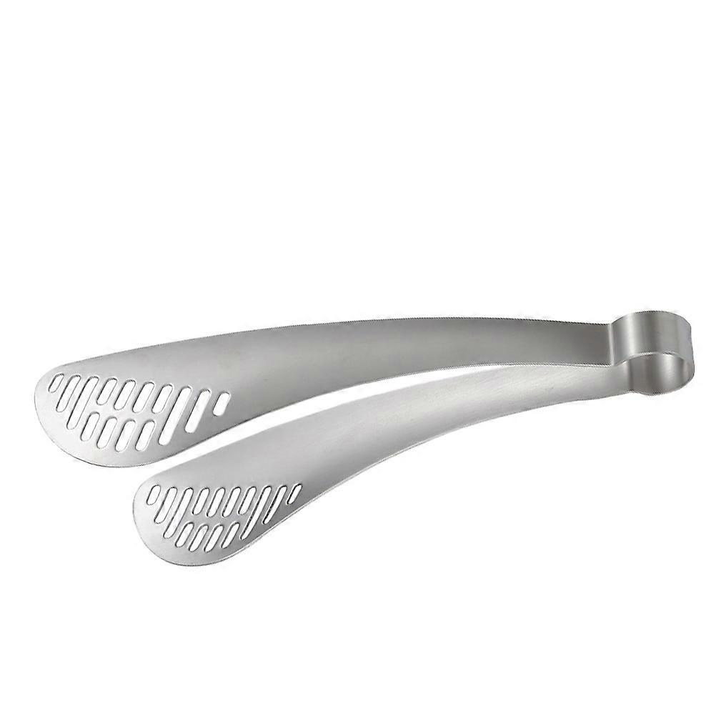 Silver Barbecue Clamp for Food Handling 2Pcs Stainless Steel Tong