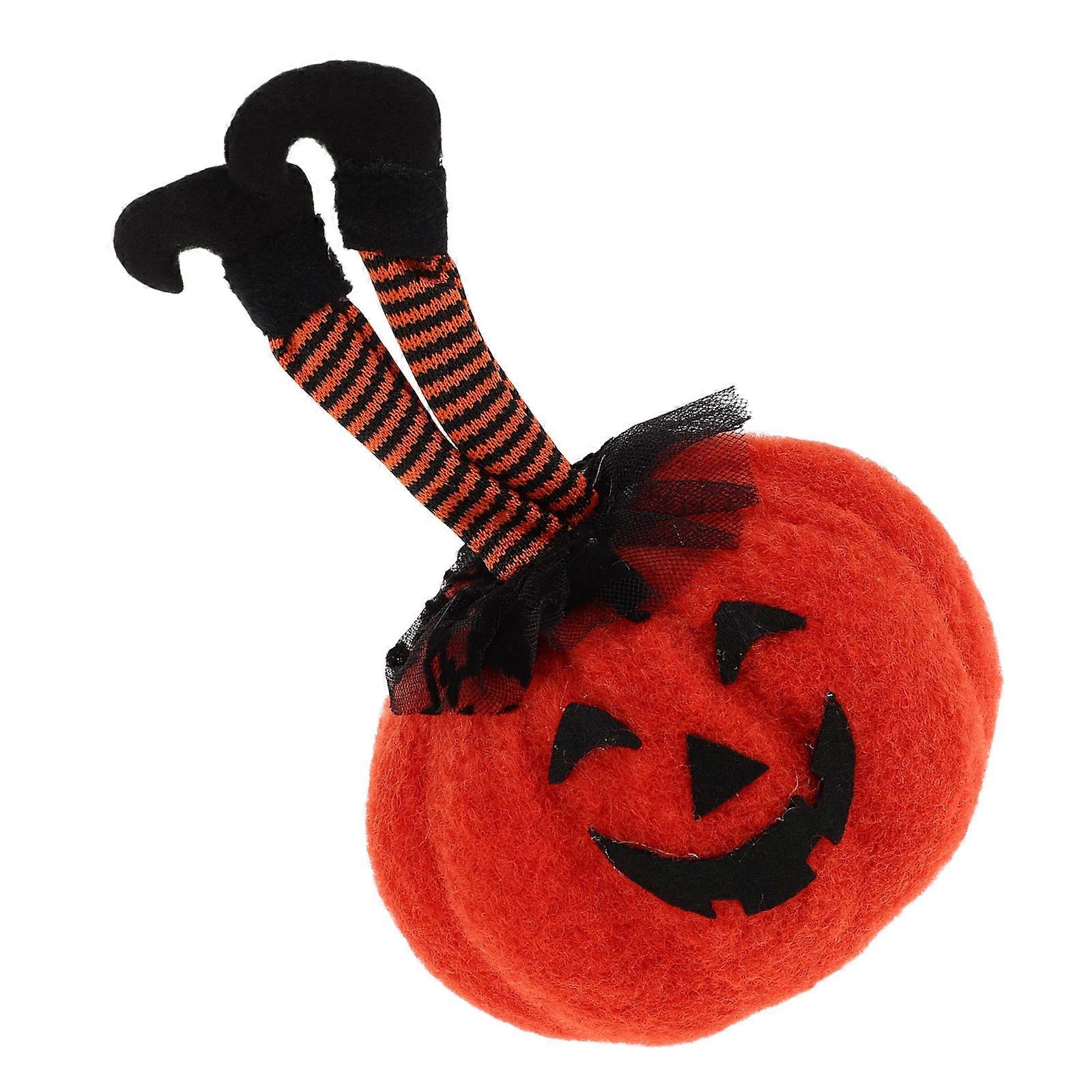 Fall Party Decorations Pumpkin Figurine with Witch Legs for