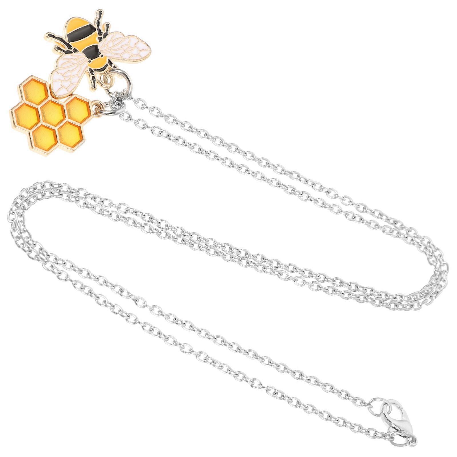 Bee Shape Necklace For Nature Lovers Engagement 32CM Rust-proof 1Set