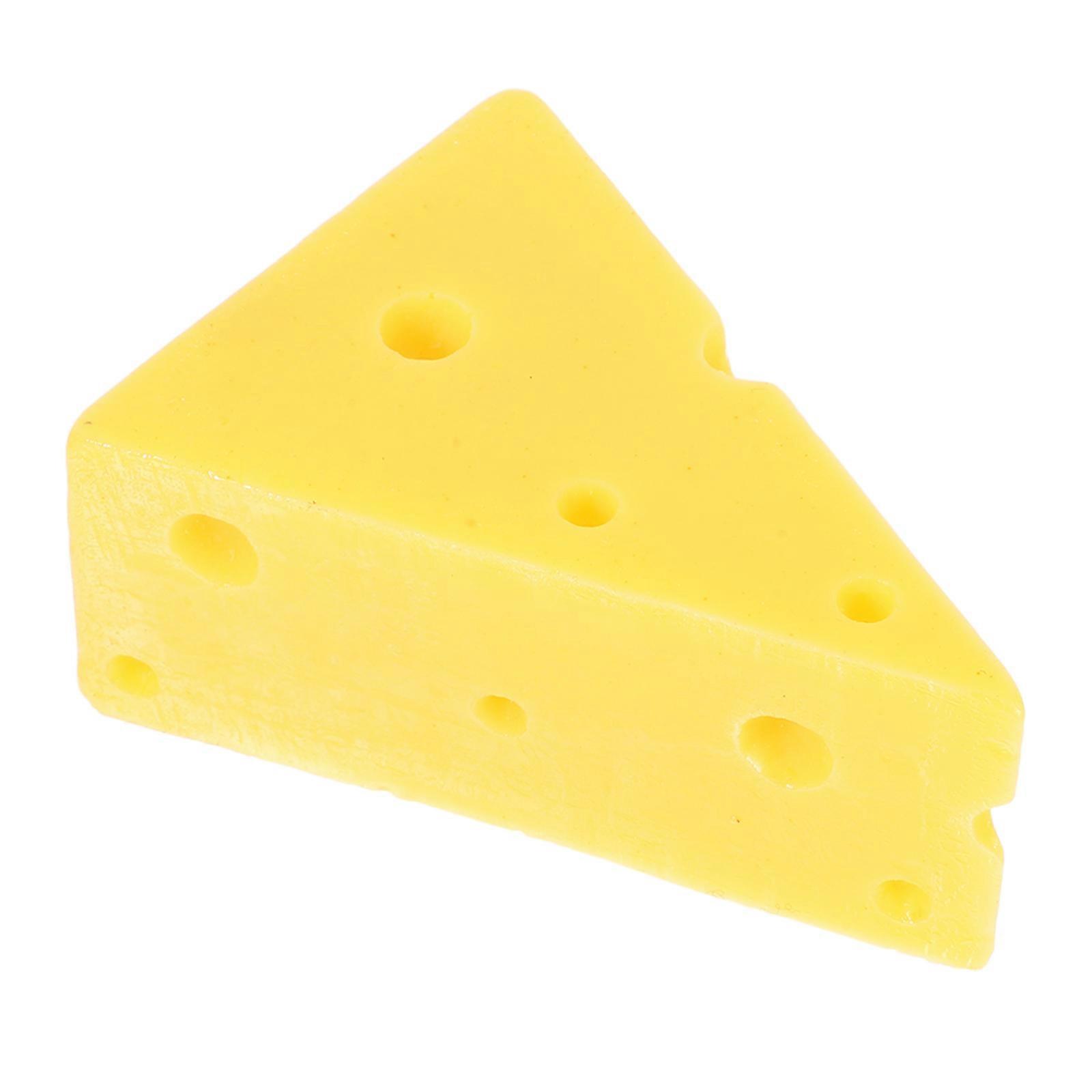 Cheese Statue Photography Prop 5Pcs Simulation Cheese Model Perfect For Shop Window Display And Dessert .30X5.20X3.50CM Yellow Resin