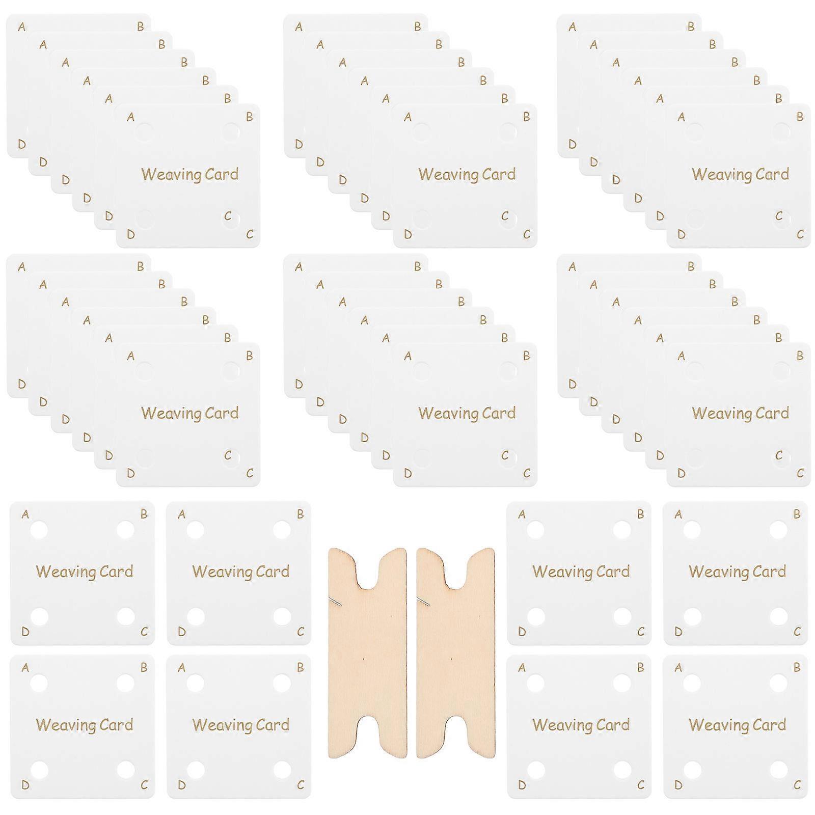 Textile Design 3 Sets Tablet Weaving Card For Home Use Rectangular Weaving 62Pcs