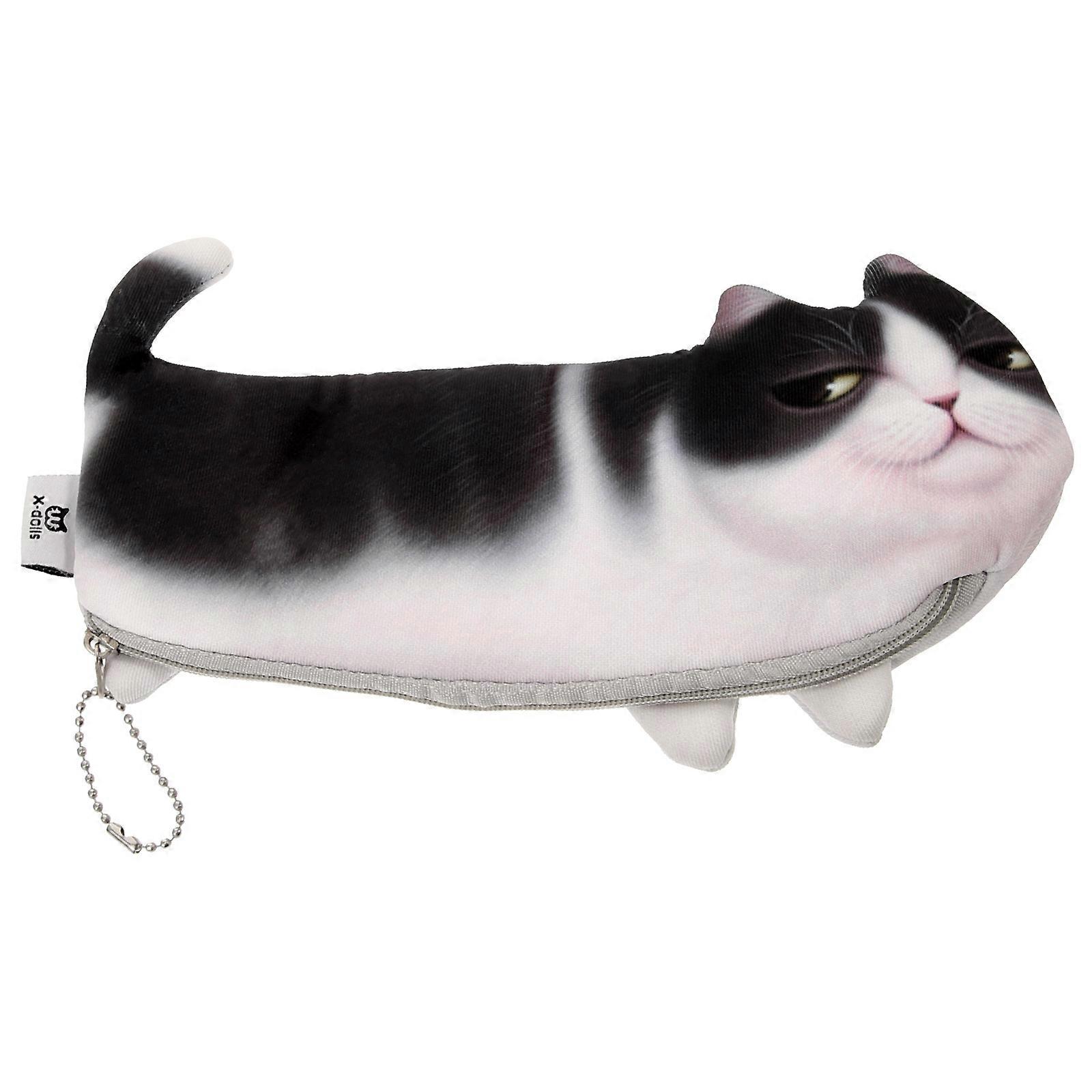 Pen Bag with Cat Pattern for Pencil Storage 2Pcs Student Pencil Case