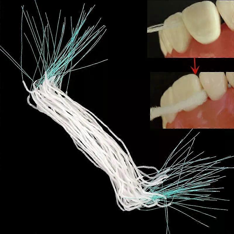 50Pcs Dental Floss Toothpick Water Expanded Orthodontic Flosser Multifunctional Cleaning Wire Line Threaders for Implants Braces
