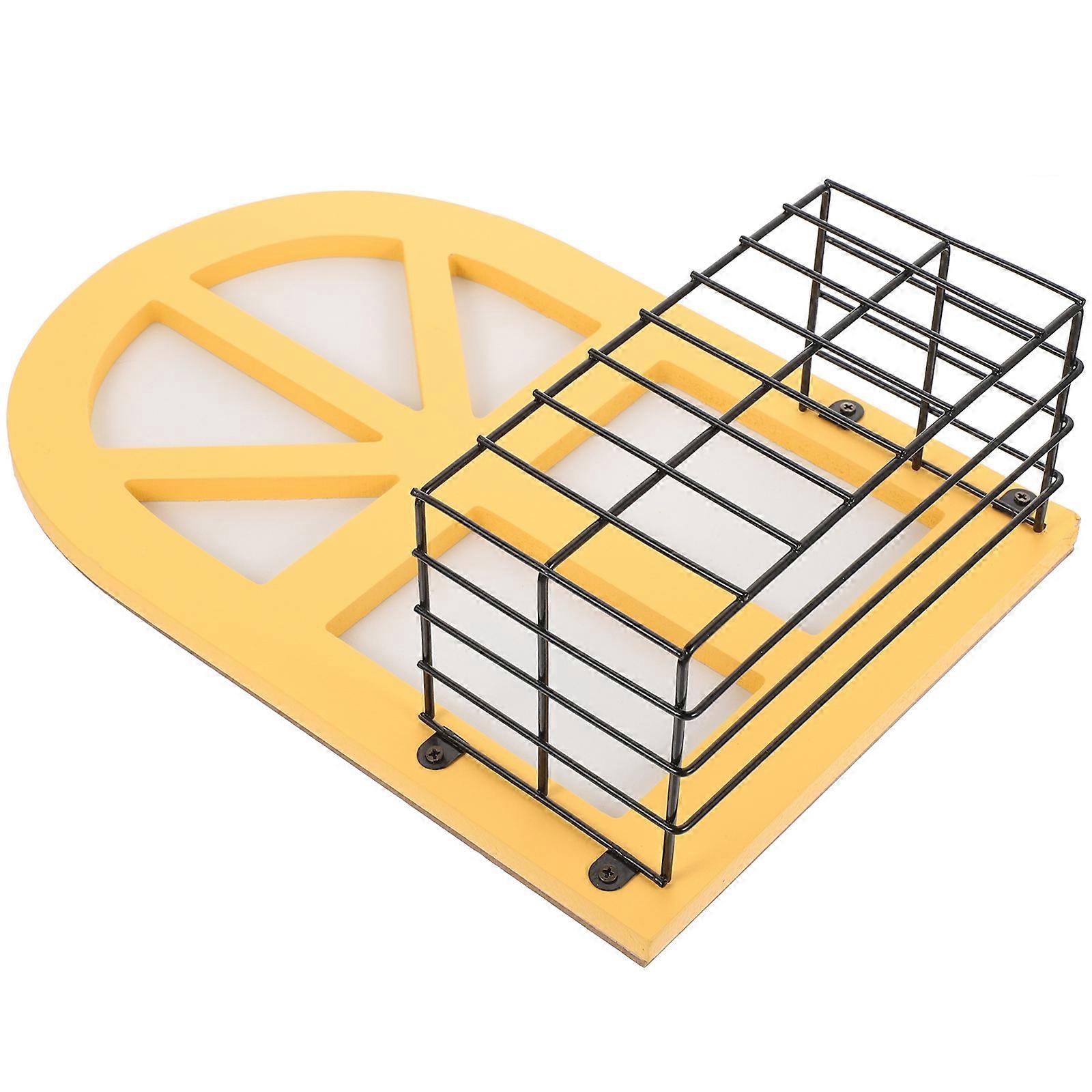 Yellow Retro Wall Storage Basket for Household Use 4Pcs Set