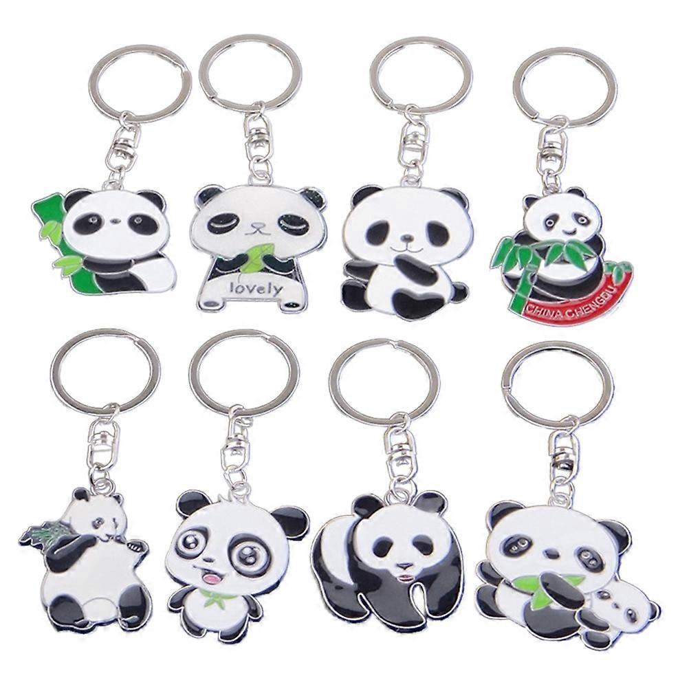 Panda Keychain Key Ring for Keys Holding 16Pcs Assorted Color Gift