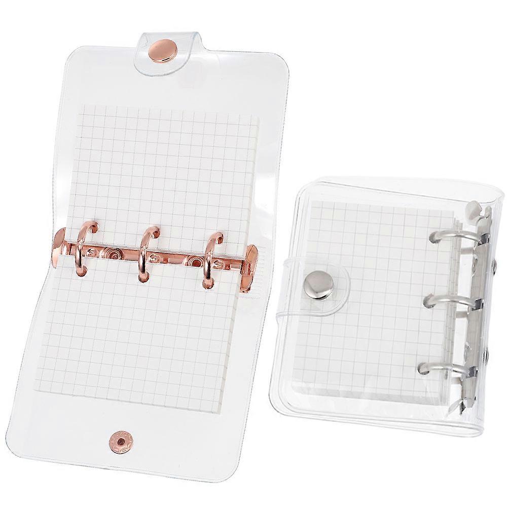 Creative Transparent Buckle Loose-Leaf Notepad 4 Sets Ideal For Planning Organizing Office School Use 10.5X8.5CM