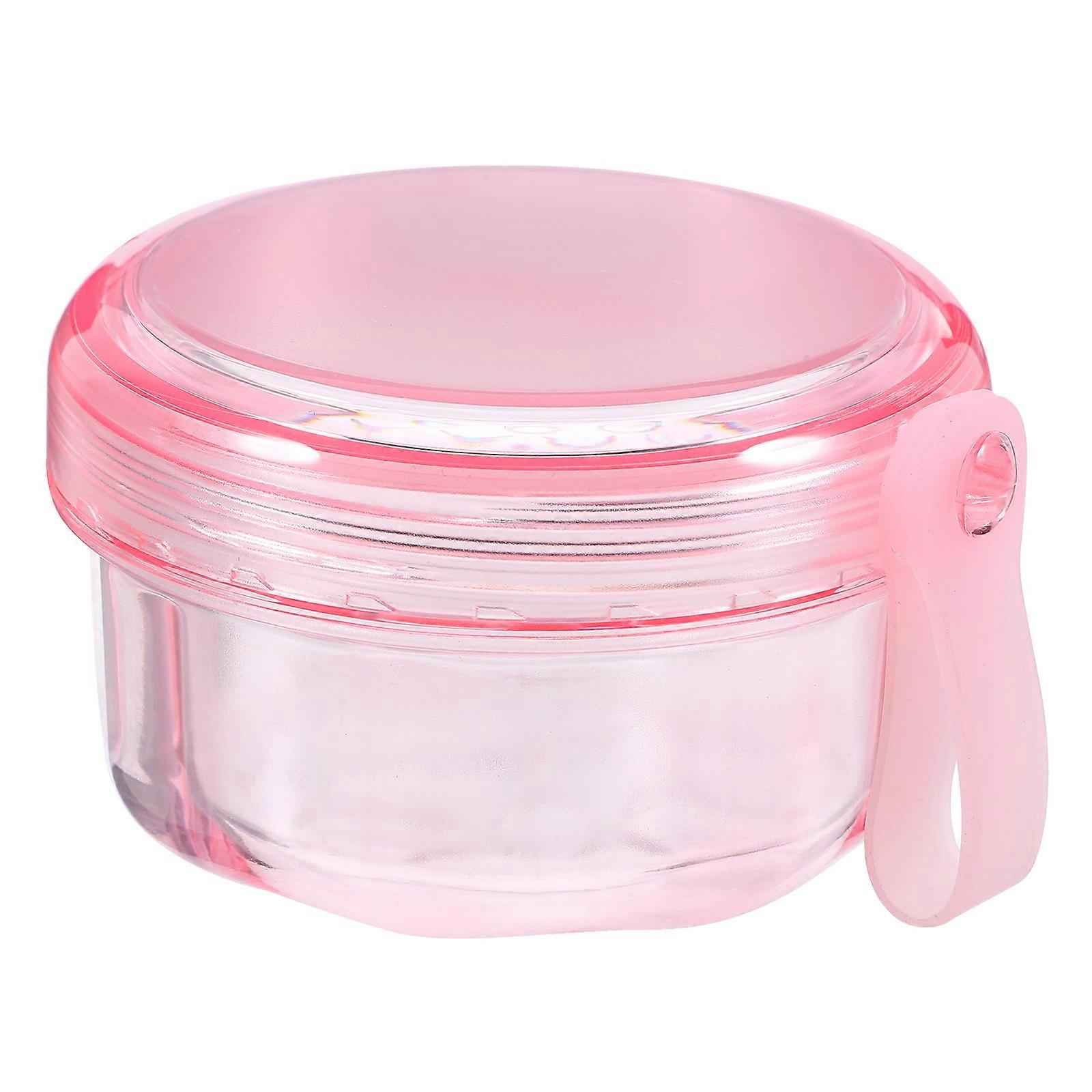 Denture Storage Box Pink Pc Container Case for Storing Travel-Friendly Design