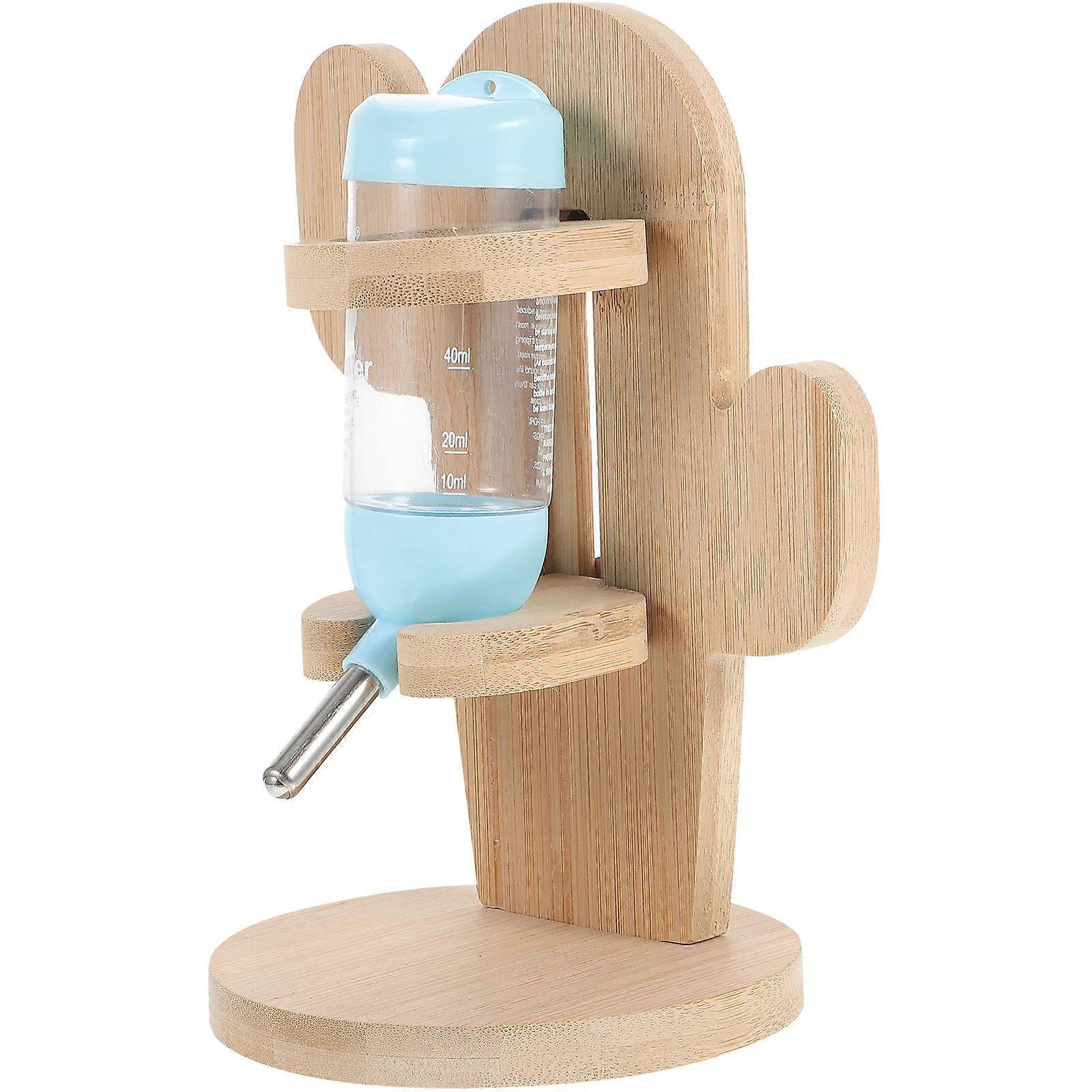 Vertical Chinchilla Waterer With Transparent Bottle Design For Small Pets 7.9X5.9X5.9in 1Set