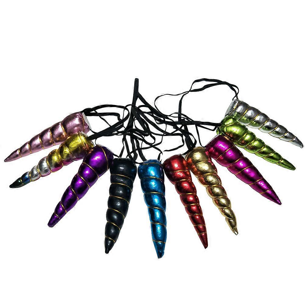Unicorn Headband Costume Favors for Fastening Hair 10Pcs Bright Assorted