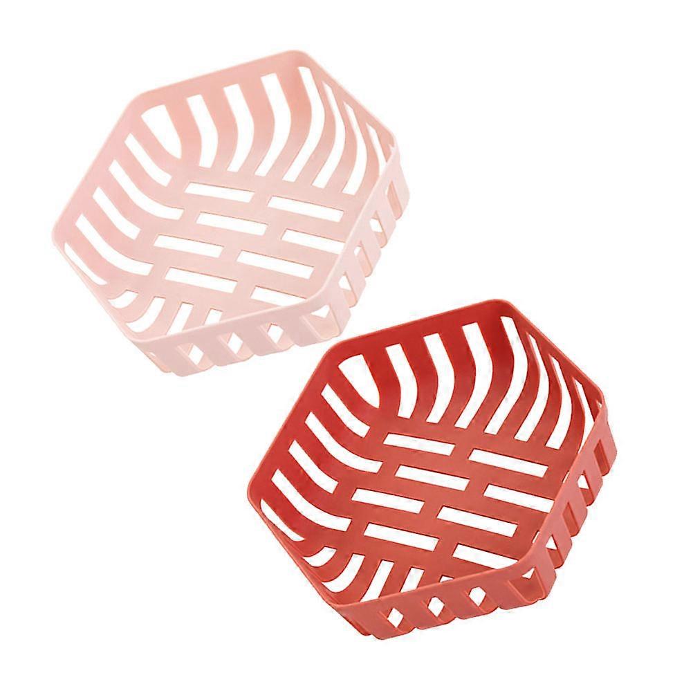 Multi-Purpose Drain Basket Fruit and Vegetable Basket for 2Pcs Use