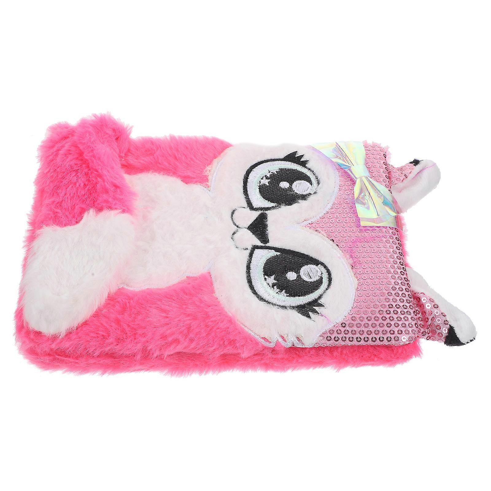 Rosy Plush Notebook for Taking Notes 2Pcs Multi-Function Notepad