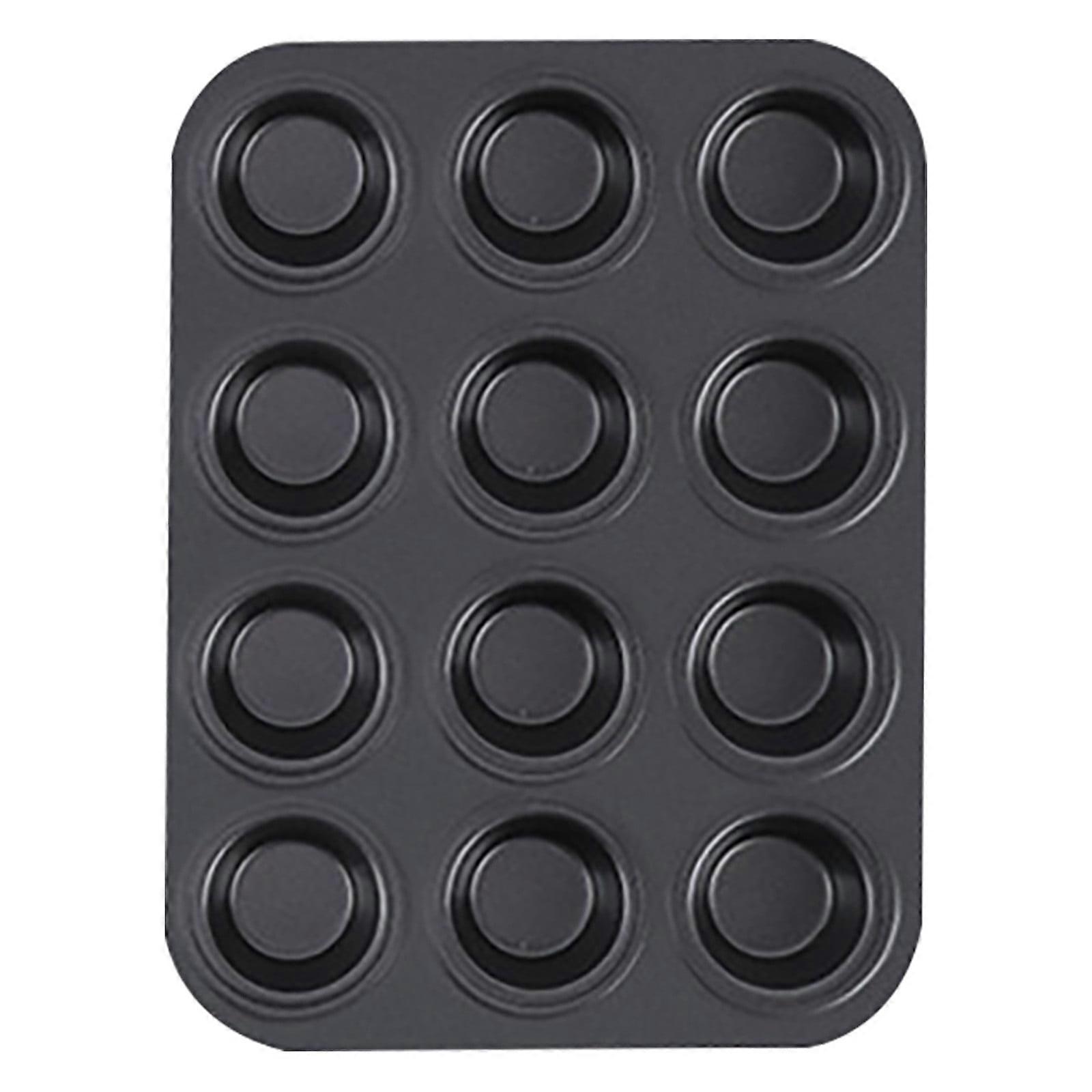 LWZWM Clearance 2024 Grill Pans Upgrade 4/6/9/12 Cup Cake Mould Muffin Pan Non-Stick Baking Pans Easy To Clean (#5 E, Steel)