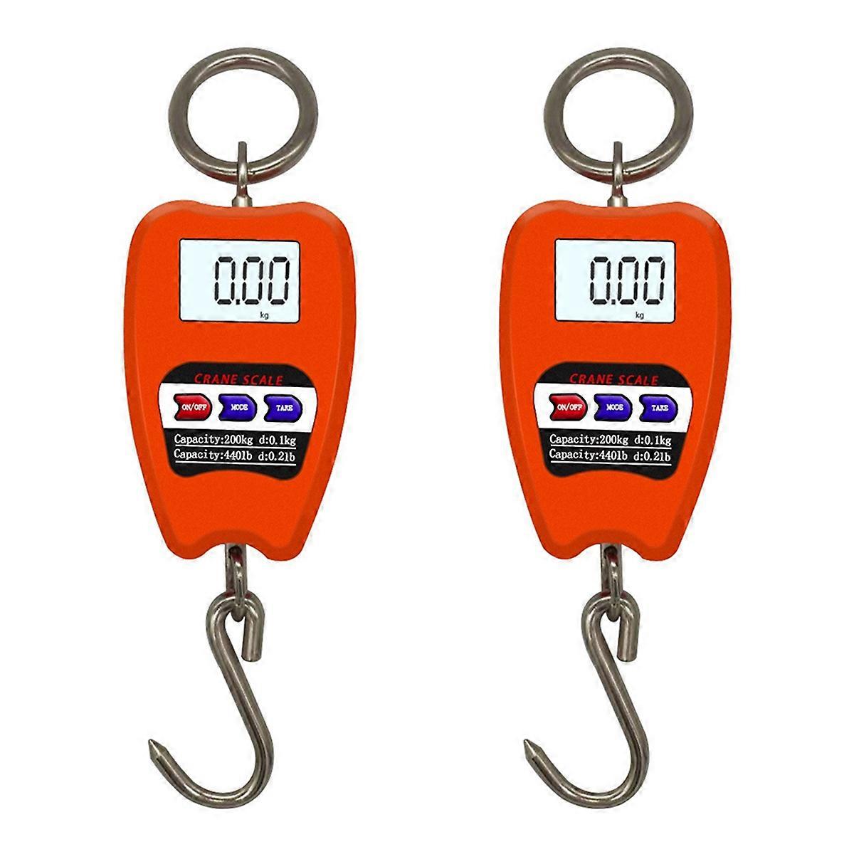 Mini Crane Scale Weighing Digital Industrial Hanging Scale Orange