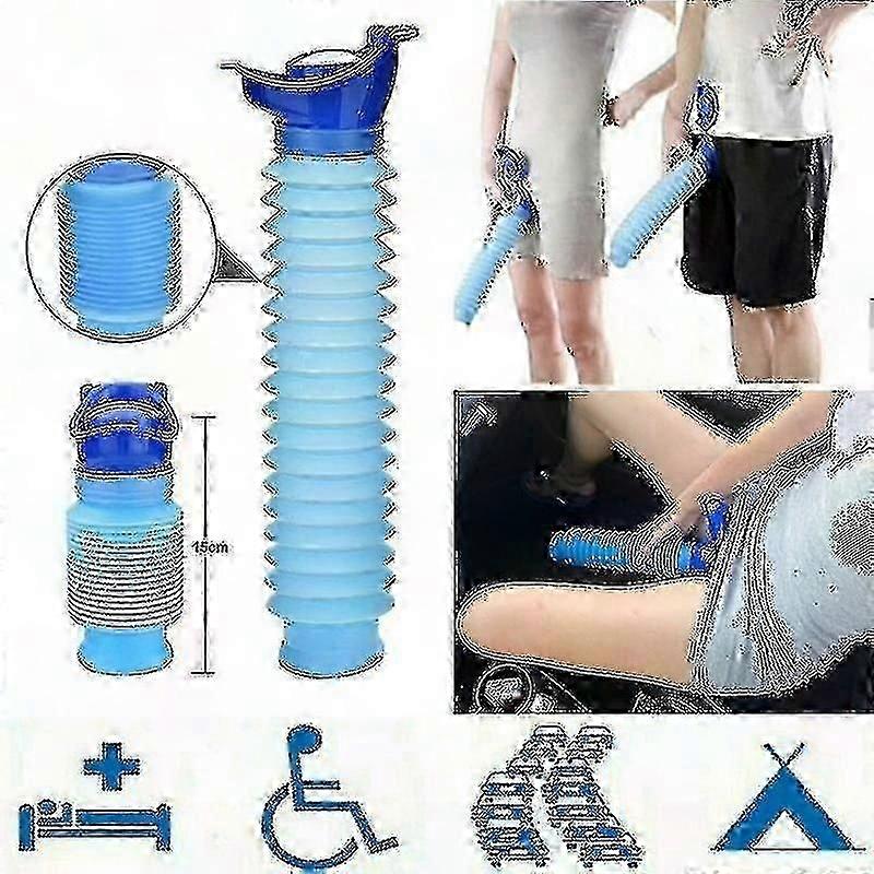 男性用と女性用のプレミアムポータブル緊急小便器 - コンパクトで衛生的
