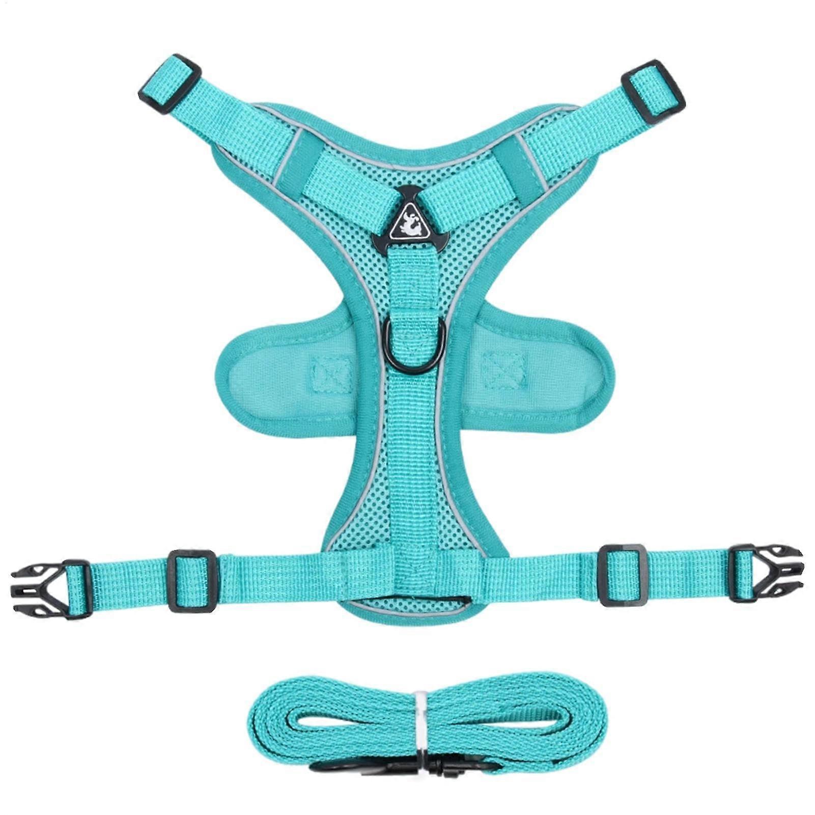 Harness For Cat Kitten Walking Harness And Lead Breathable Adjustable Soft Vest Lake Blue Size M