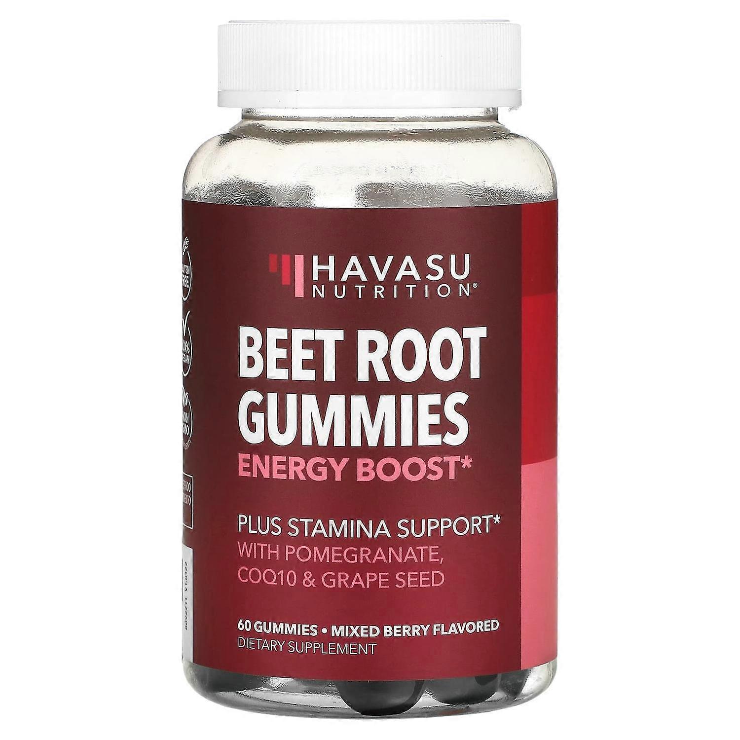 Havasu Nutrition, Beet Root Gummies, Mixed Berry, 60 Gummies