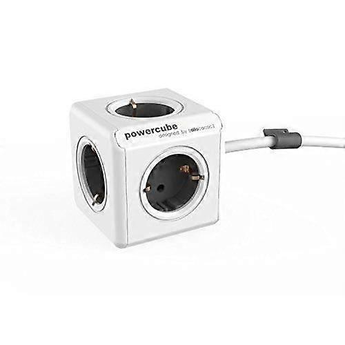 Extender Charger - ALLOCACOC - PowerCube Extended - 5 sockets - Cable 1.5 m - Silver/White
