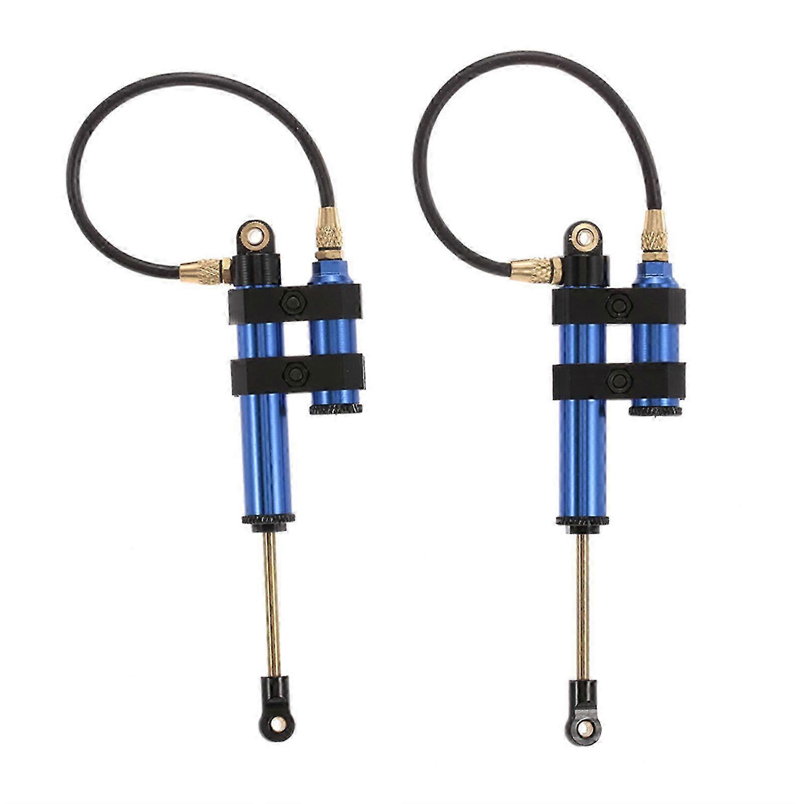 2Pieces Negative Shock Absorbers for 1/10 Remote Control Car Model with Adjustable Negative Pressure System Modified Kits Blue 26s