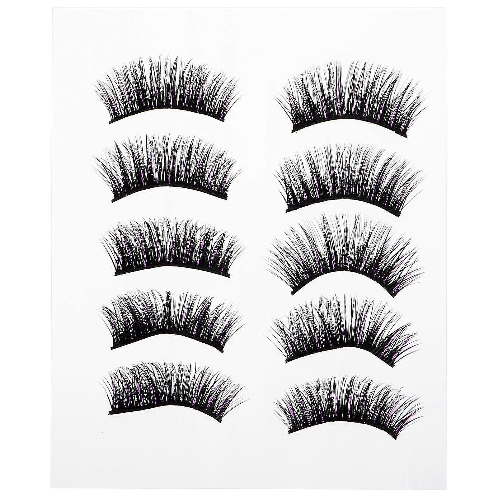 False Eyelashes Stage Performance Long Shape Natural Look Artificial Fiber 1Set